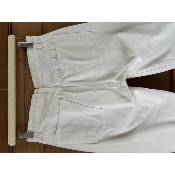 Reformation Julia High Cigarette Jean in Ivory Destroyed Wash Women’s size 27 - Picture 5 of 15